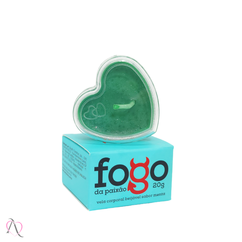 Vela Para Massagem Sensual Beijável Menta Fogo da Paixão Sexy Fantasy 20g