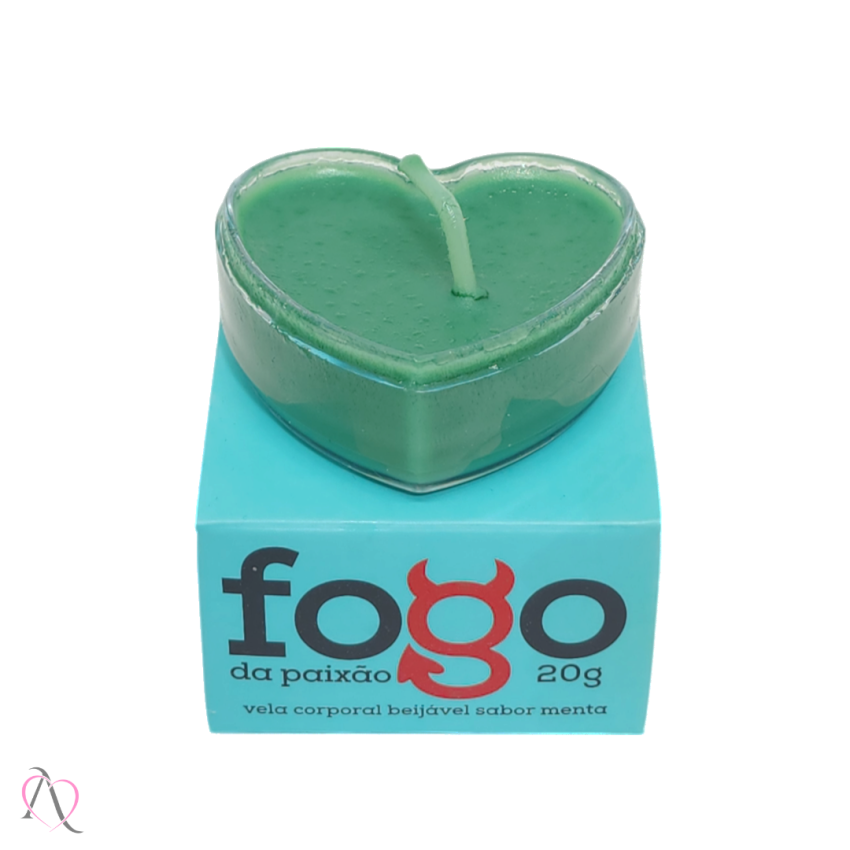Vela Para Massagem Sensual Beijável Menta Fogo da Paixão Sexy Fantasy 20g