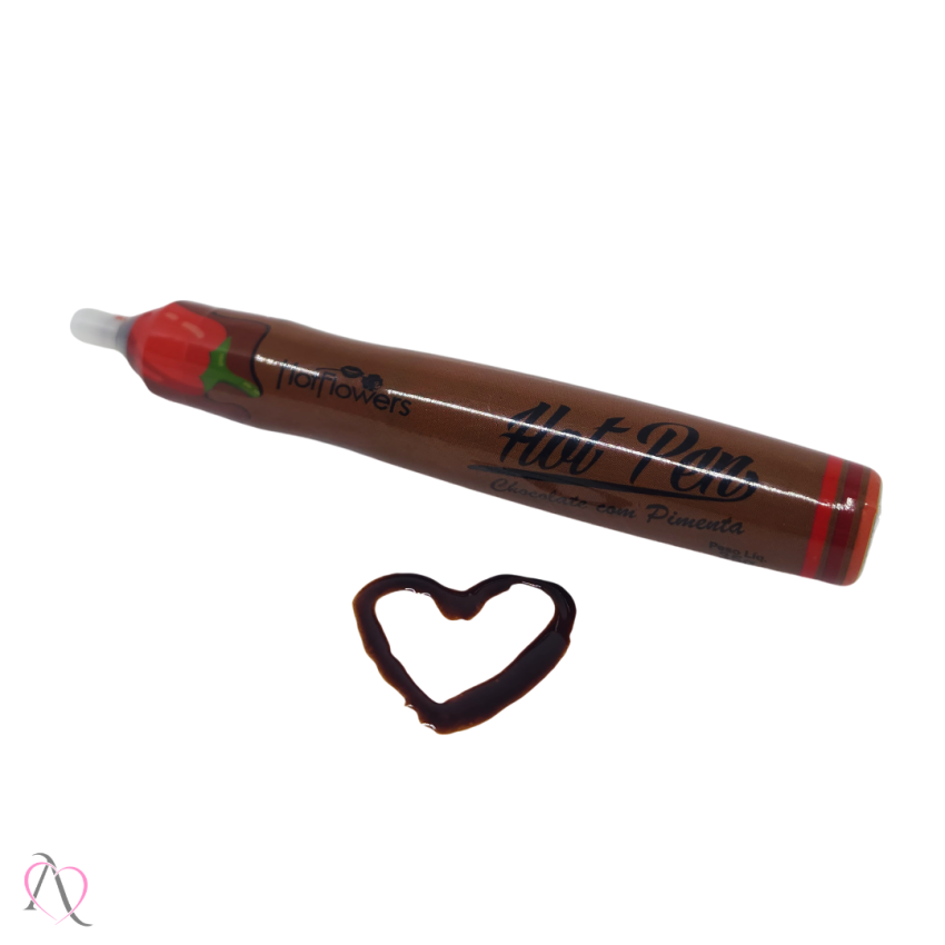Caneta Beijável Hot Pen Chocolate Belga c/ Pimenta 35g HotFlowers