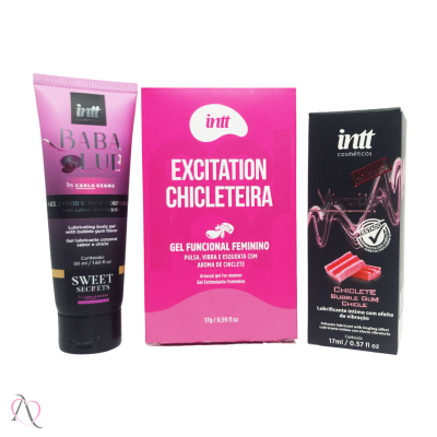 Kit Para Sexo Chicleteira Contém Lubrificante Bab Lub Excitante Chicleteira e Vibration de Chiclete Kit Para Sexo Chicleteira Contém Lubrificante Bab Lub Excitante Chicleteira e Vibration de Chiclete