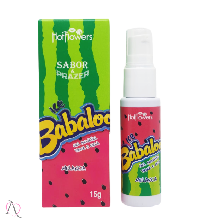 Gel Beijável Vibrador Líquido Babaloo Ice Melancia HotFlowers 15g