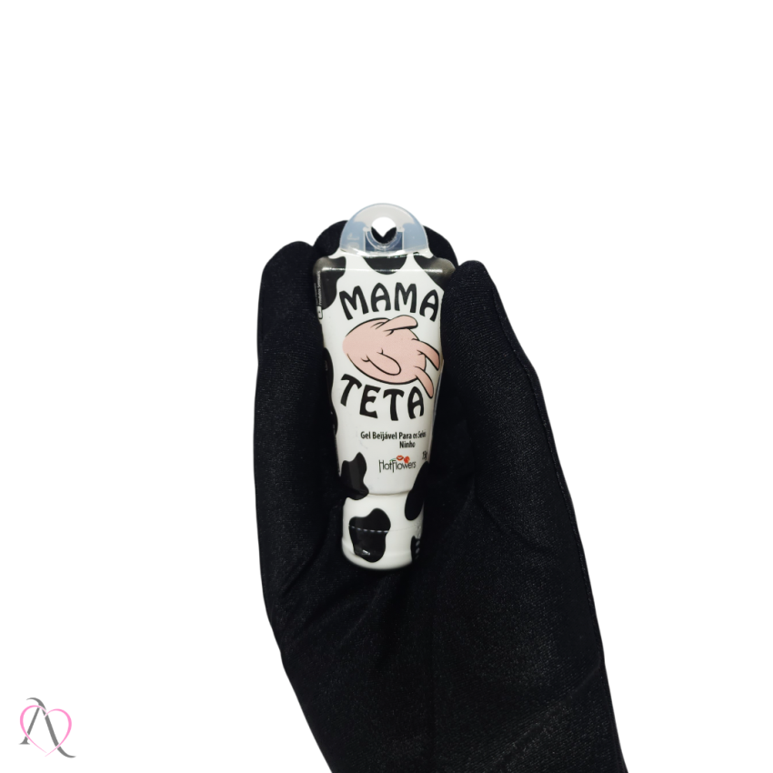 Gel Beijável para Sexo Oral Mama Teta Sabor Leite Ninho HotFlowers 15g