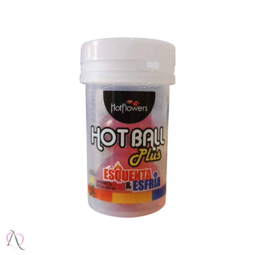 Bolinha Lubrificante Hot Ball Esquenta Esfria HotFlowers c/ 2 Bolinhas