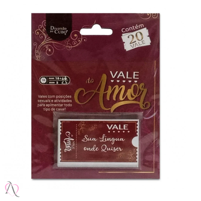 Jogo para Casal Vale do Amor Diversão ao Cubo com 20 Vales
