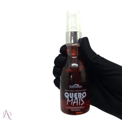 Gel Beijável para Sexo Oral Quero Mais Sabor Chocolate c/ Morango HotFlowers 85ml Gel Beijável para Sexo Oral Quero Mais Sabor Chocolate c/ Morango HotFlowers 85ml