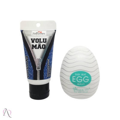 Kit Homem Volumão Contém Dois Produtos para Ele Volumão e Masturbador Egg. Kit Homem Volumão Contém Dois Produtos para Ele Volumão e Masturbador Egg.