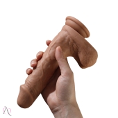 Vibrador De Pênis Realístico Com Rotação 19,5cm x 3,9cm
