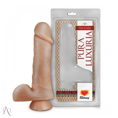 Prótese de Pênis com Ventosa 18x4,4cm Sexy Fantasy Prótese de Pênis com Ventosa 18x4,4cm Sexy Fantasy