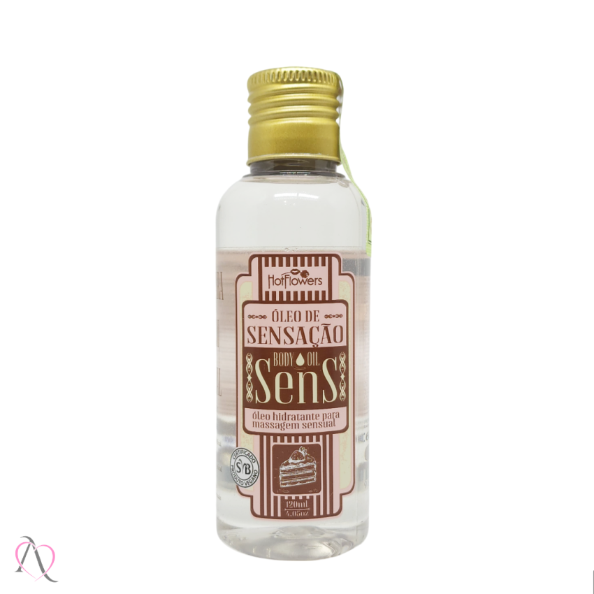 Óleo Para Massagem Sensual Fragrância Chocolate com Morango Sensação HotFlowers 120 ml