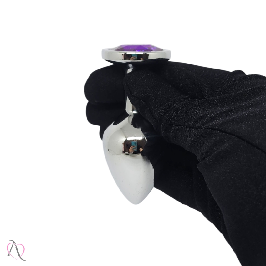 PLUG ANAL EM ALUMINIO TAMANHO M - ROXO
