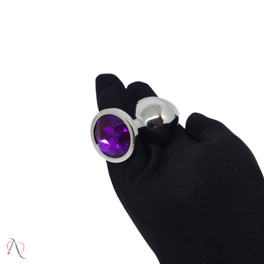 PLUG ANAL EM ALUMINIO TAMANHO M - ROXO