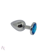 Plug Anal Em Alumínio Tamanho G - Azul