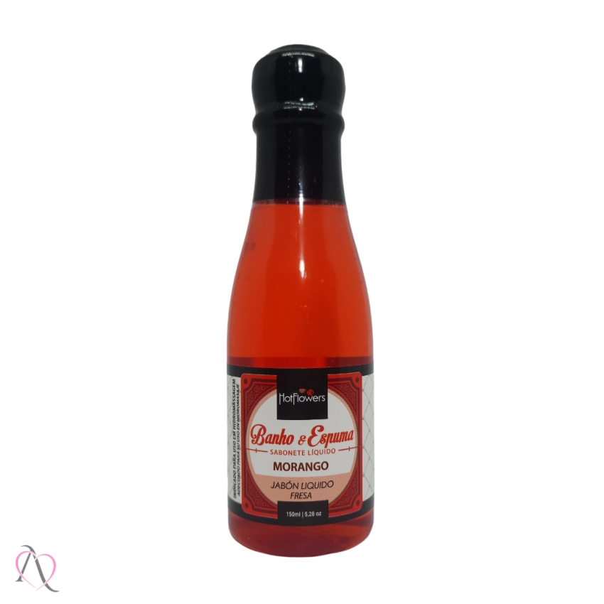 Sabonete Líquido Banho e Espuma Aroma de Morango HotFlowers 150ml