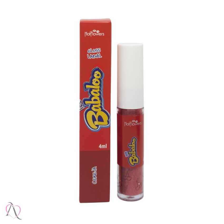 Gloss Labial Babaloo Vibra e Gela Cereja HotFlowers 15g