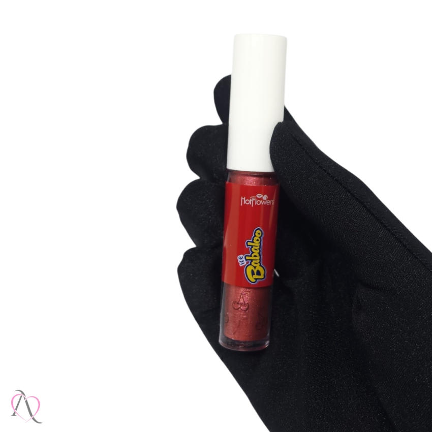 Gloss Labial Babaloo Vibra e Gela Cereja HotFlowers 15g