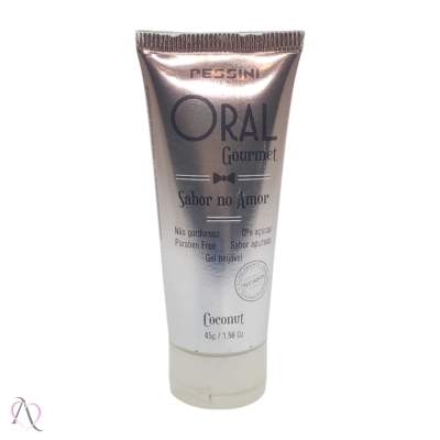 Gel Beijável Para Sexo Oral sabor Coconut Oral Gourmet Pessini 45g Gel Beijável Para Sexo Oral sabor Coconut Oral Gourmet Pessini 45g