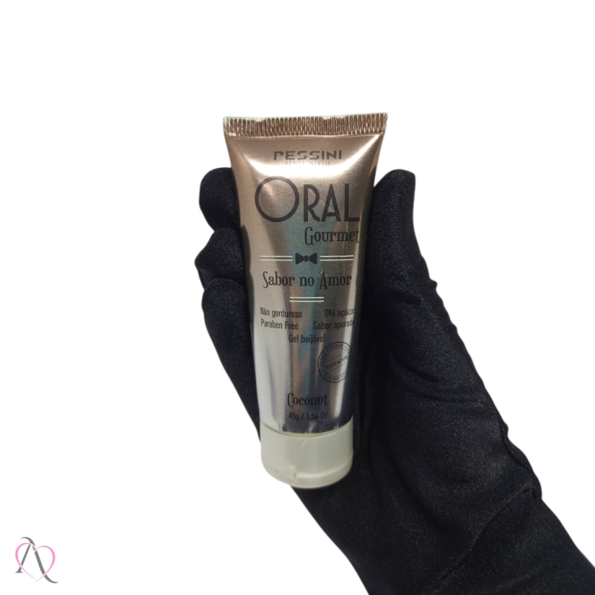 Gel Beijável Para Sexo Oral sabor Coconut Oral Gourmet Pessini 45g