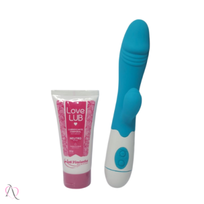 Kit Macetando com Vibrador Clitoriano e Lubrificante Neutro Love Lub Kit Macetando com Vibrador Clitoriano e Lubrificante Neutro Love Lub