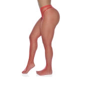 Meia Calça Arrastão cor Vermelho Tamanho Único