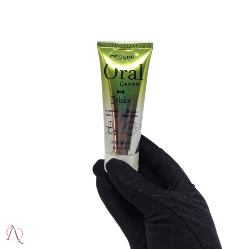Gel Beijável para Sexo Oral Ice Caipisex Oral Gourmet Pessini 45g