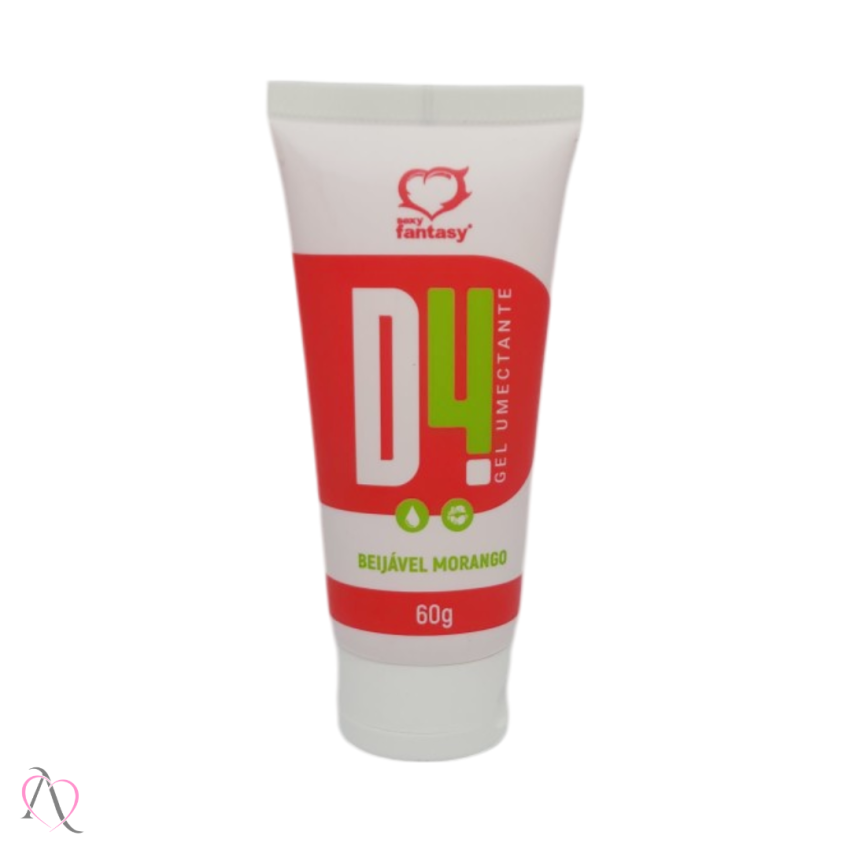 Lubrificante Beijável D4 Sabor Morango Sexy Fantasy 60g