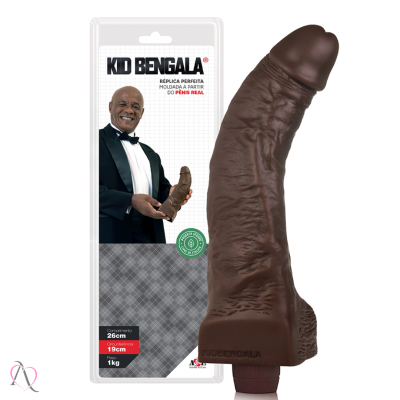 Vibrador De Pênis Realístico do Ator Pornô Kid Bengala 26x19cm Vibrador De Pênis Realístico do Ator Pornô Kid Bengala 26x19cm