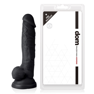 Prótese de Pênis com Escroto e Ventosa 19x4cm Dom Prótese de Pênis com Escroto e Ventosa 19x4cm Dom