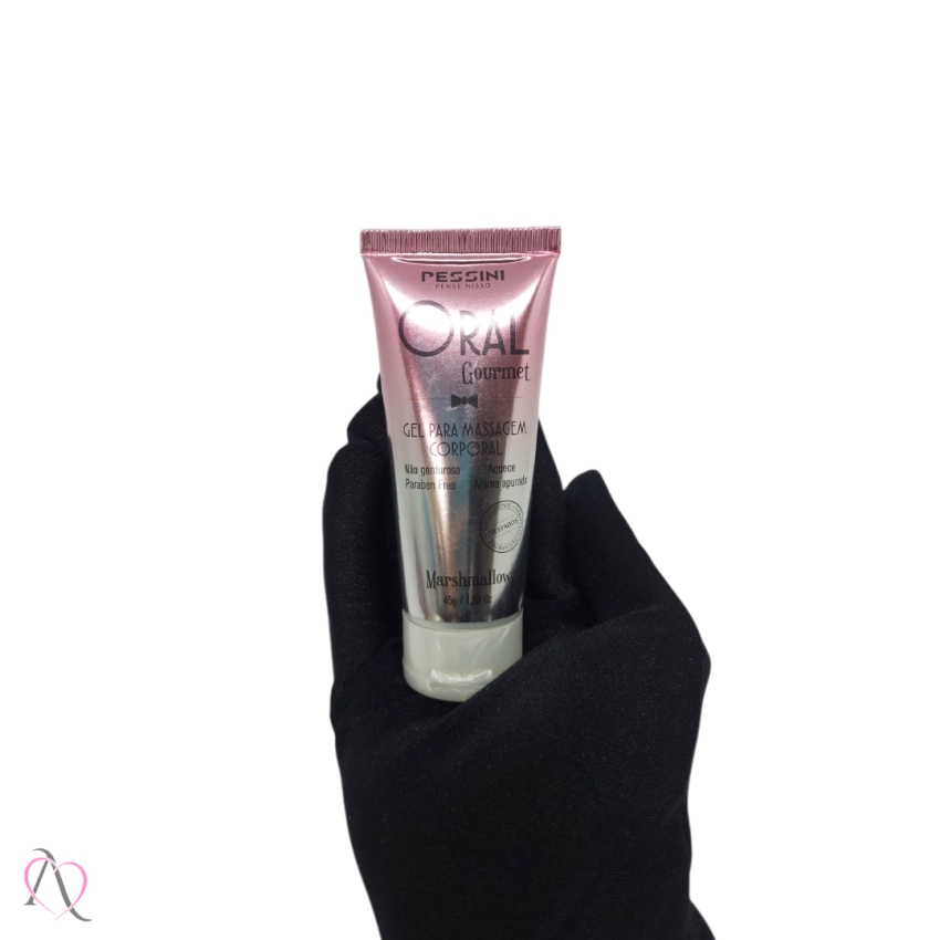 Gel Beijável para Sexo Oral Sabor Marshmallow Oral Gourmet Pessini 45g