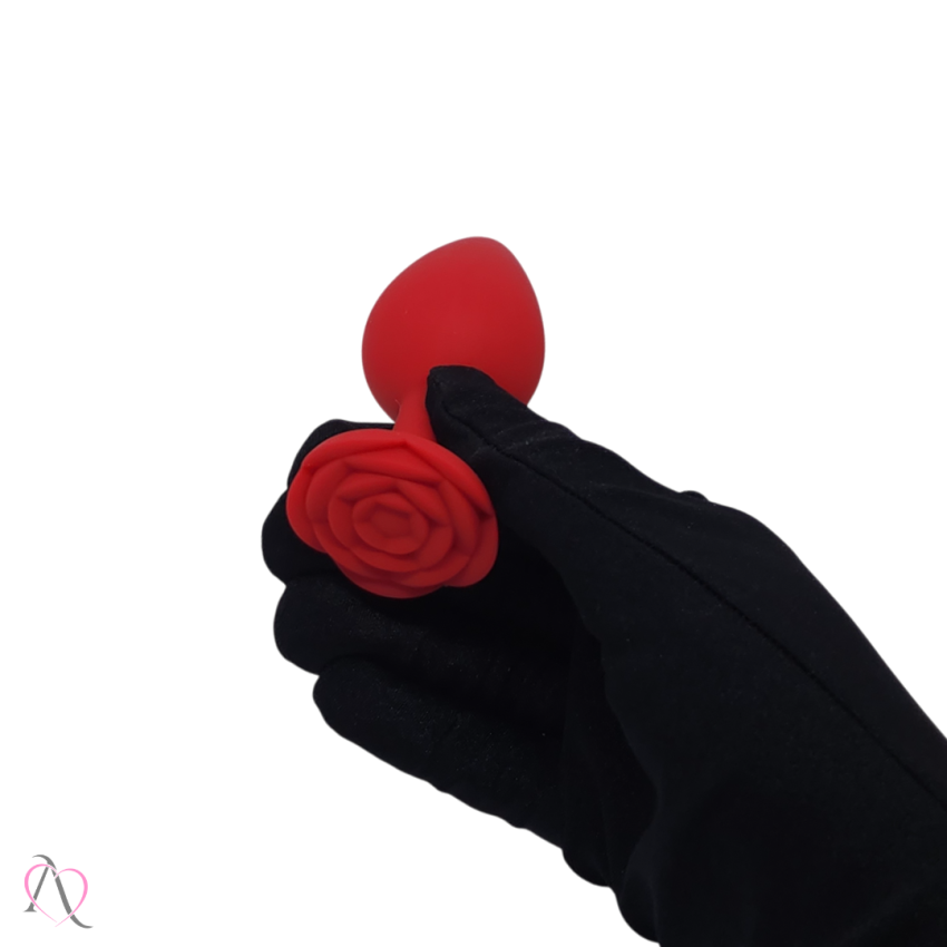 Plug Anal Grande Em Silicone Formato De Rosa