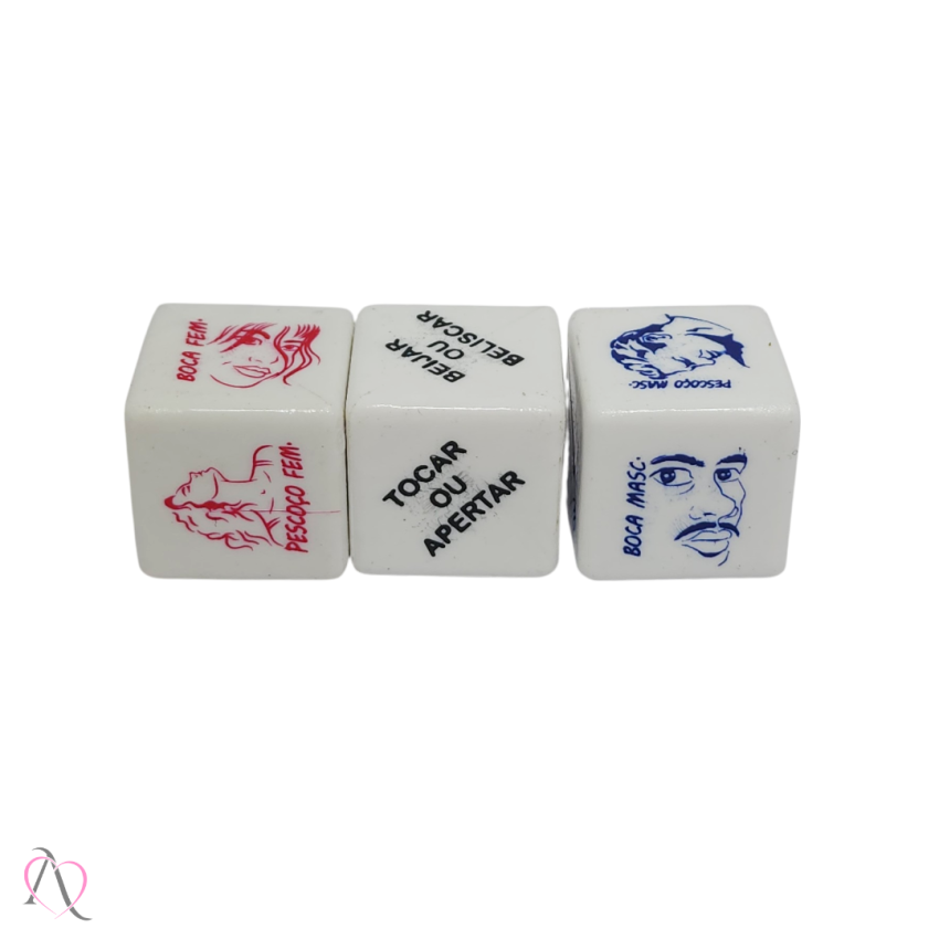 Jogo para Casal Dados Toque do Cupido com 3 Dados