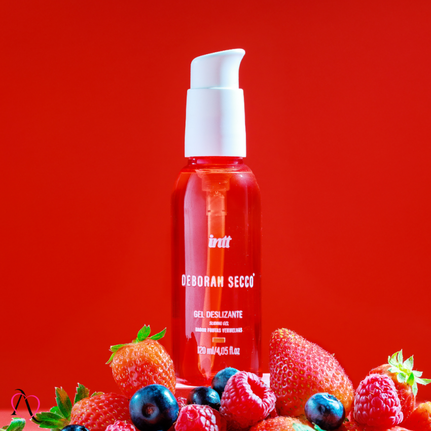 Lubrificante Deslizante Beijável Sabor Frutas Vermelhas Deborah Secco Intt 120ml