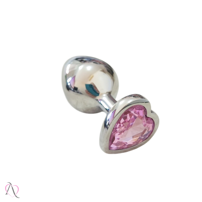 Plug Anal de Coração Tamanho Médio cor Rosa