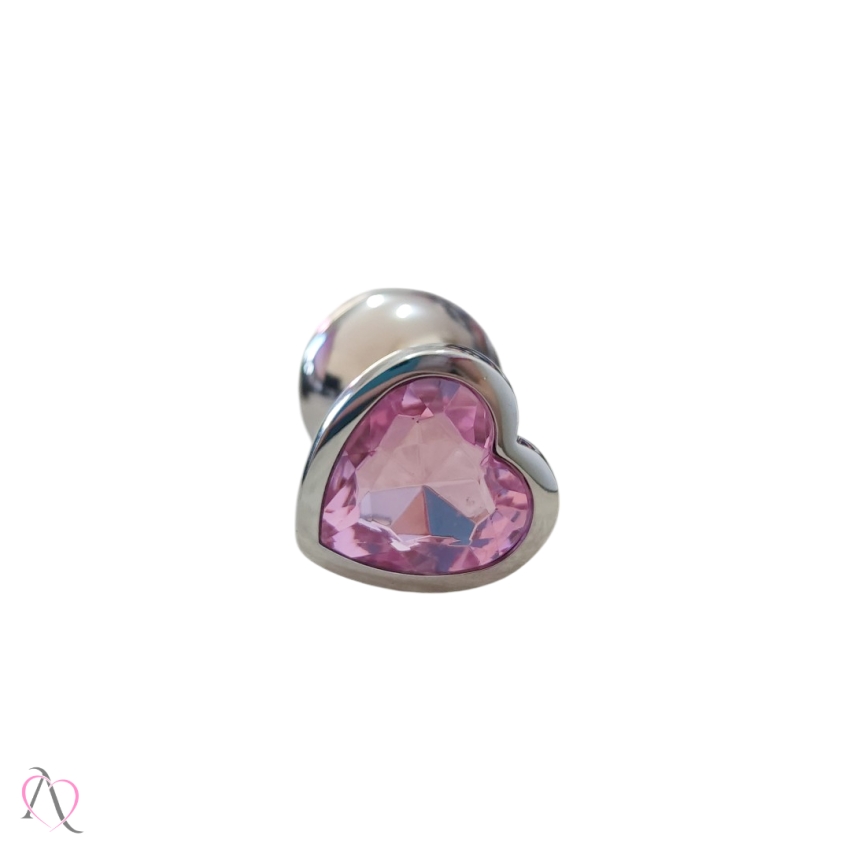 Plug Anal de Coração Tamanho Médio cor Rosa