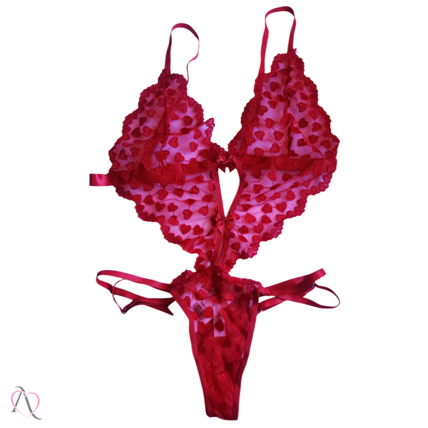 Lingerie Sensual Body Mil Corações Tamanho Único