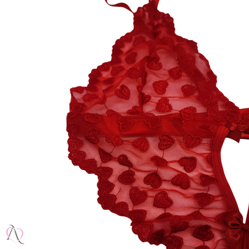 Lingerie Sensual Body Mil Corações Tamanho Único