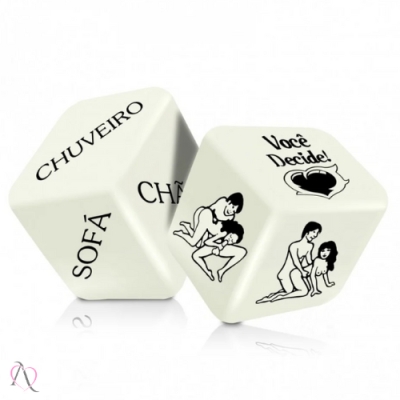 Jogo Erótico para Casal Dado do Prazer Brilha no Escuro Sexy Fantasy Com 2 Unidades Jogo Erótico para Casal Dado do Prazer Brilha no Escuro Sexy Fantasy Com 2 Unidades