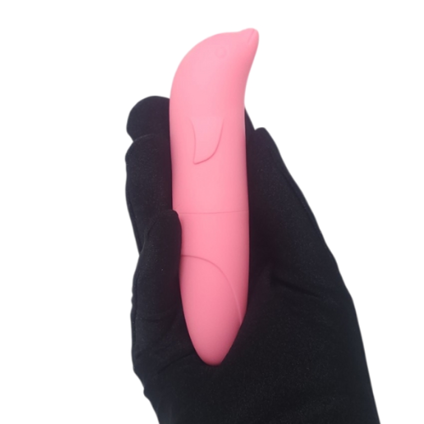 Vibrador Golfinho Para Ponto G Rosa Aveludado 1 Modo de Vibração