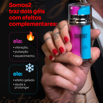 Excitante Feminino e Prolongador Masculino Somos2 Para Casal 20g