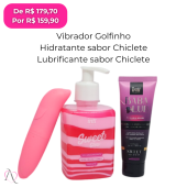 Kit Presente Romântico - 1 Vibrador Golfinho, 1 Hidratante Para Virilha Sweet Glow e 1 Lubrificante Beijável Babalub