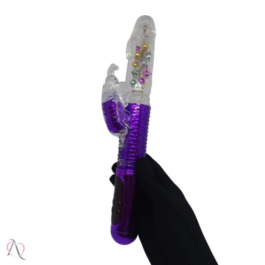Vibrador com Estimulador de Clitóris Jack Rabbit 6 Modos de Vibração e Rotação