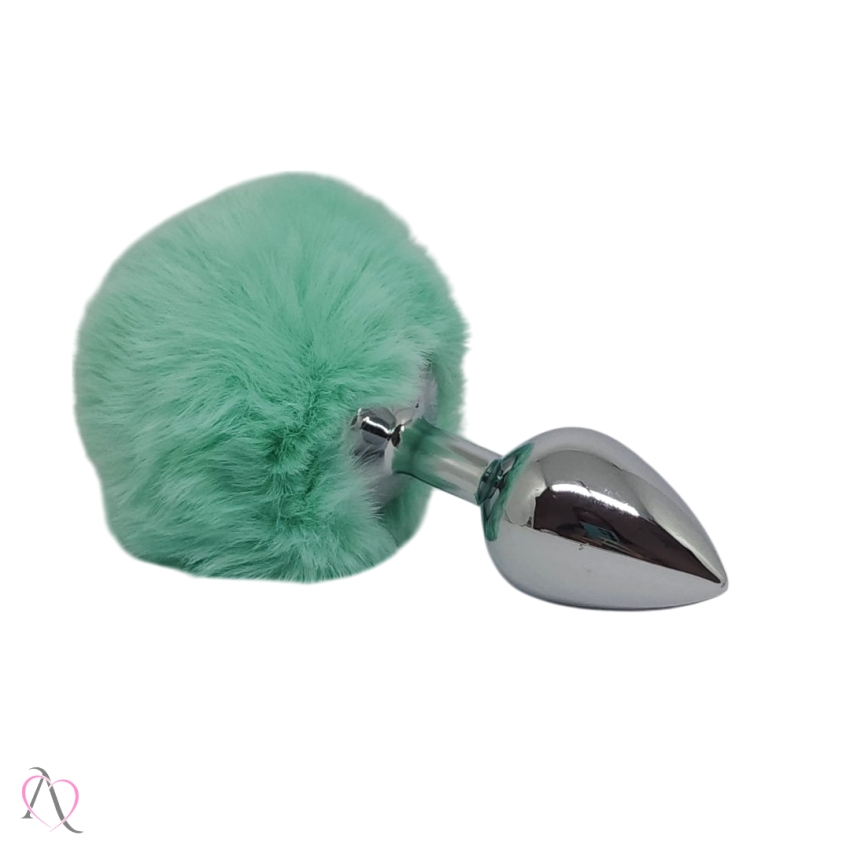 Plug Anal Tamanho Médio Com Pompom Verde