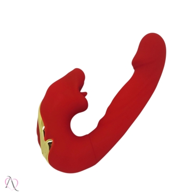 Vibrador 3 em 1 Com Estimulador de Ponto G e Simula Sexo Oral Kiss Vibrator Vibrador 3 em 1 Com Estimulador de Ponto G e Simula Sexo Oral Kiss Vibrator