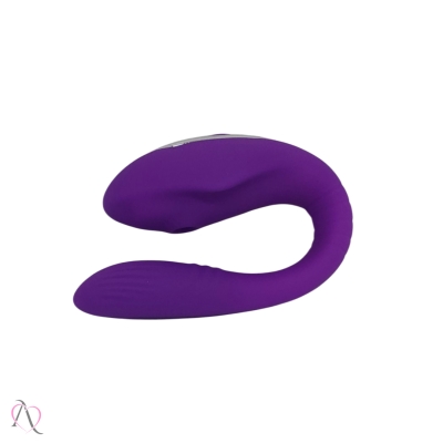 Vibrador de Casal com Estimulador de Clitóris e Controle Remoto cor Roxo Vibrador de Casal com Estimulador de Clitóris e Controle Remoto cor Roxo