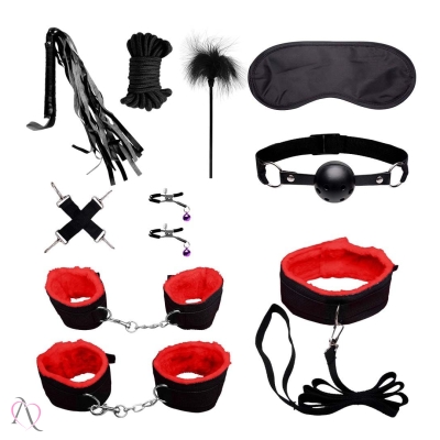 Kit Sado Bondage com 10 Itens Youvibe Kit Sado Bondage com 10 Itens Youvibe