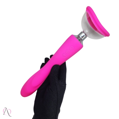 Vibrador e Sugador de Clitóris Sugator 2 Pink Dois em Um com 7 intensidades de vibração Vibrador e Sugador de Clitóris Sugator 2 Pink Dois em Um com 7 intensidades de vibração