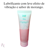 Lubrificante Beijável com Vibração Leve sabor Morango 50ml Intt Cosméticos