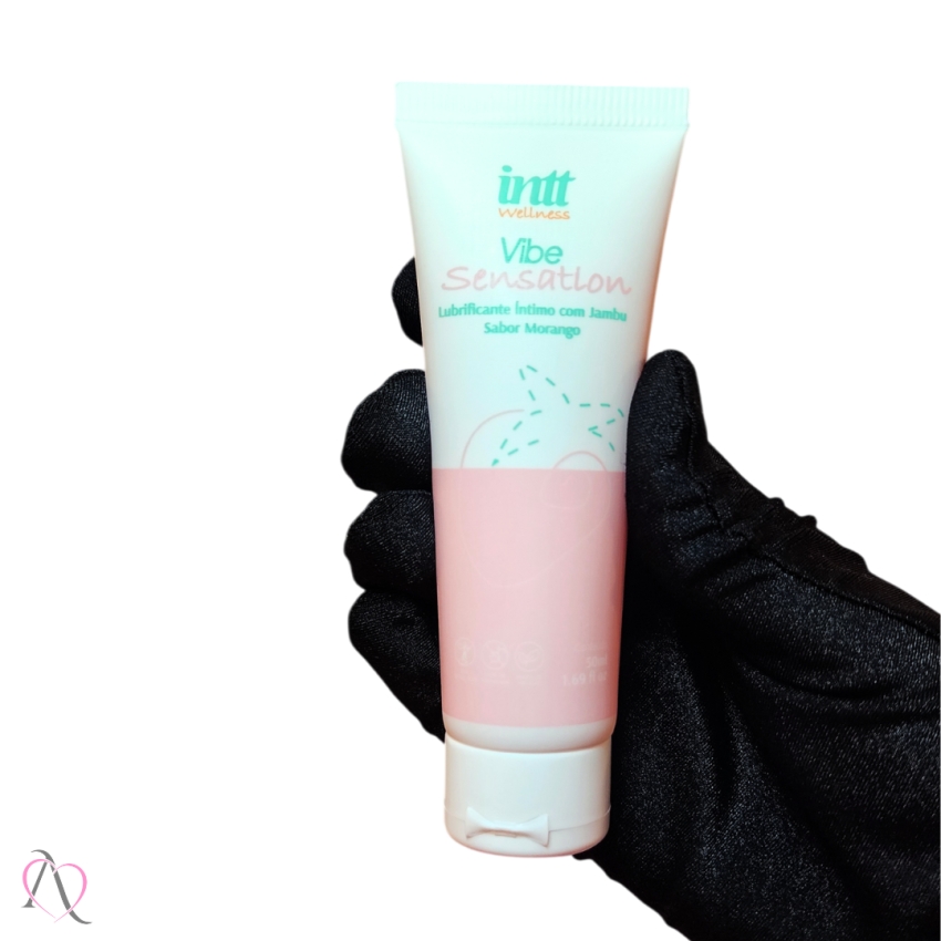 Lubrificante Beijável com Vibração Leve sabor Morango 50ml Intt Cosméticos