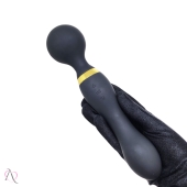 Vibrador Varinha Mágica Dupla Estimulação Preto 20 Modos de Vibração