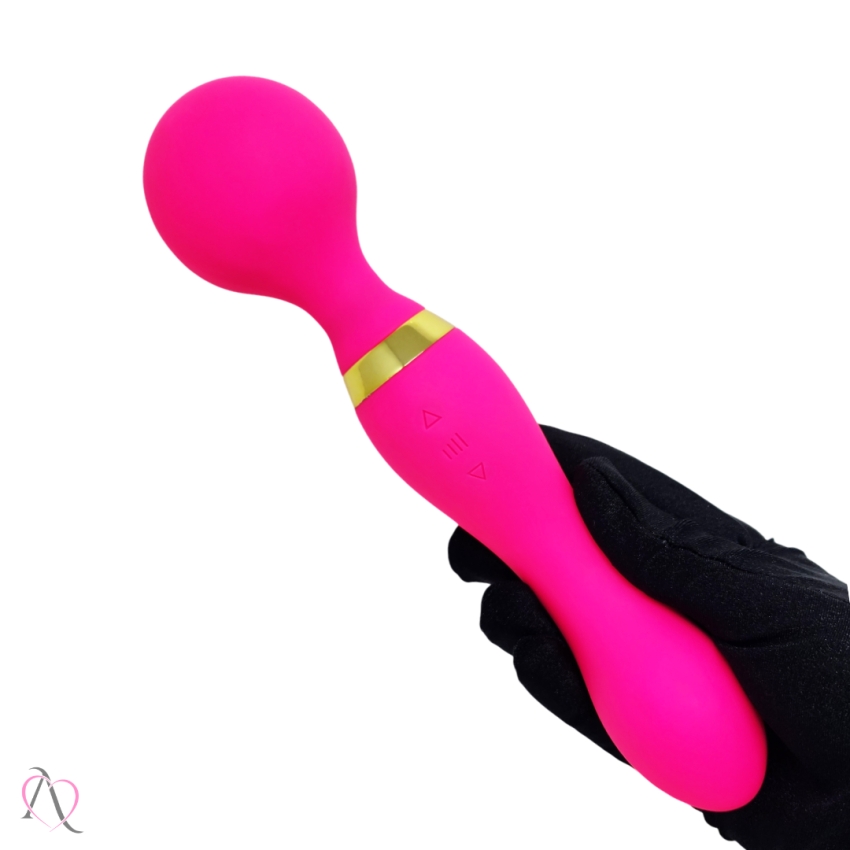 Vibrador Varinha Mágica Dupla Estimulação Pink 20 Modos de Vibração