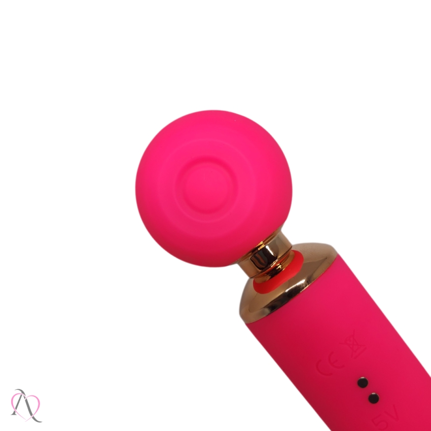 Vibrador Varinha Mágica 3 em 1 Rosa 10 Modos de Vibração